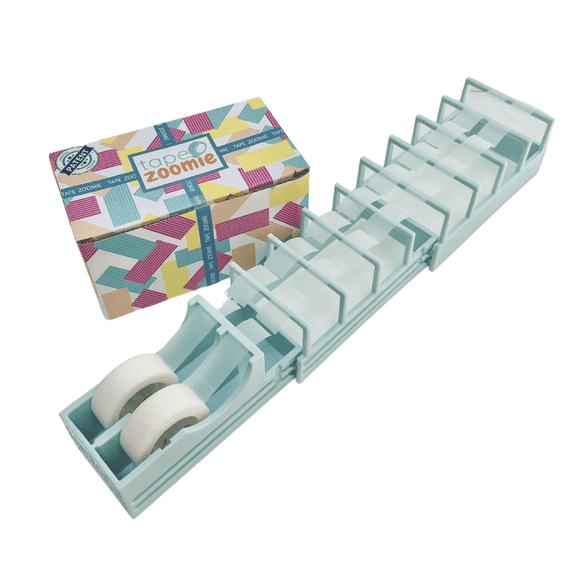 ORIGINAL Tape Zoomie - Tape Dispenser - Prepare 18 Tape Strips in Seconds - Faster Gift Wrapping Tool