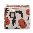 thumbnail image 1 of Way to Celebrate Halloween Soft Touch Pumpkins & Bats Jacquard Knitted Tapestry Throw, 1 of 5