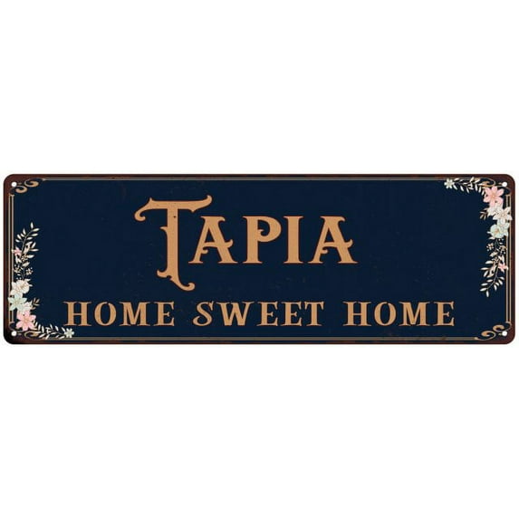 TAPIA Home Sweet Home Victorian Look Gift 6x18 Metal Sign 206180046333