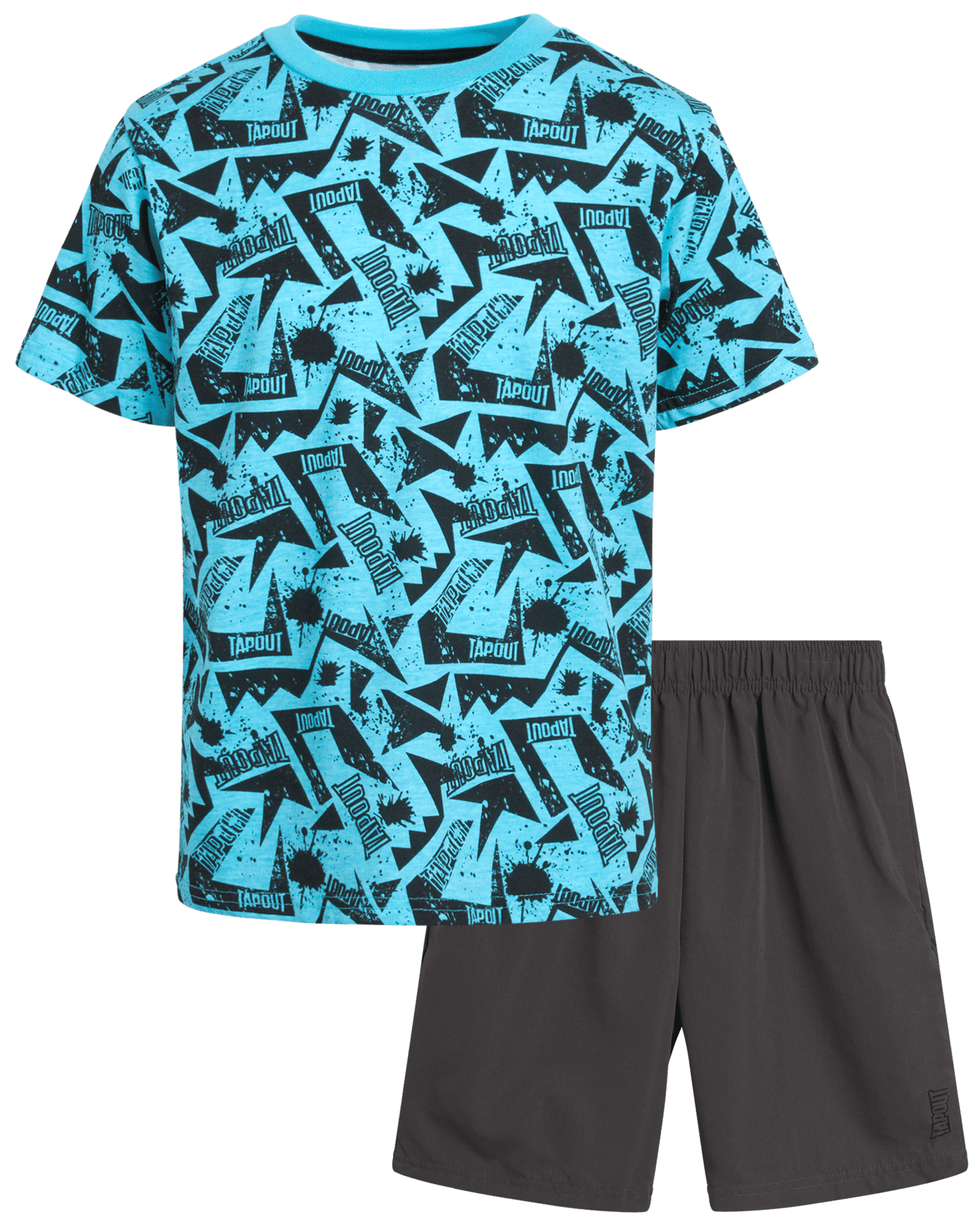 TAPOUT Boys' Active Shorts Set 2 Piece Short Sleeve TShirt and
