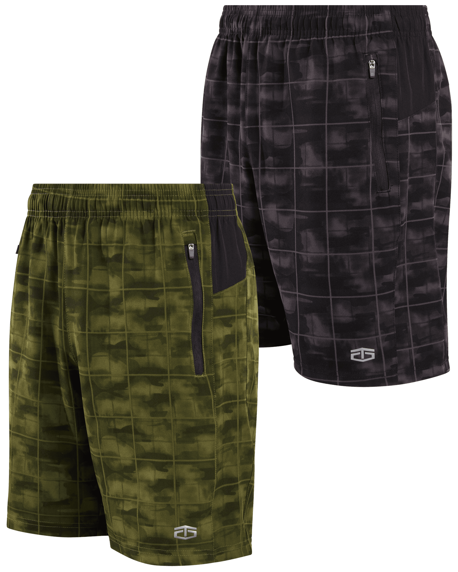 TAPOUT Men's Athletic Shorts 2 Pack DryFit Performance Gym Shorts