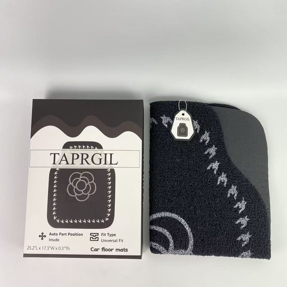 TAPRGIL Car floor mats - Carpet Floor Mats for Cars, Universal Fit Automotive Floor Mats, All Purpose Car Floor Mats, Carpet Protector Mat for Most Sedan, SUV, Truck Floor Mats Black