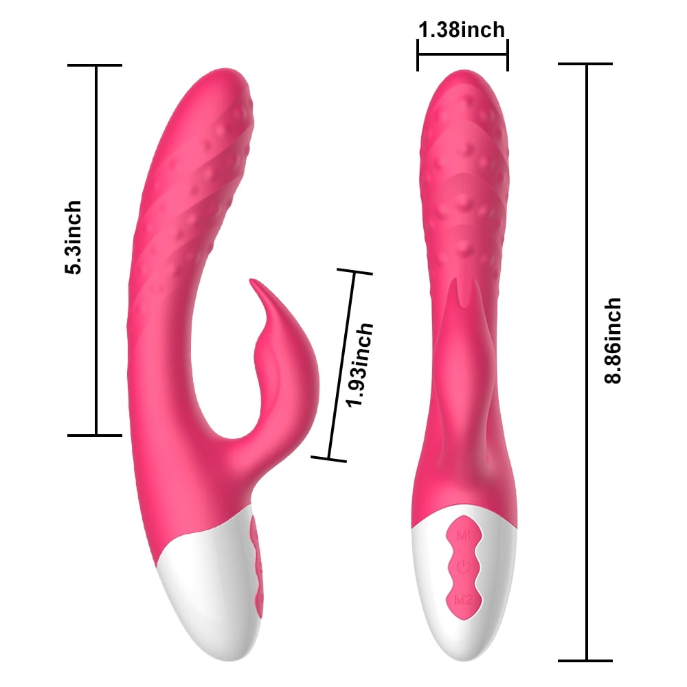 Stick,Rechargeable Massage G Toys,Double-headed Stimulator,Waterproof Adult Vibrator(Pink) Sex Spot TAQU