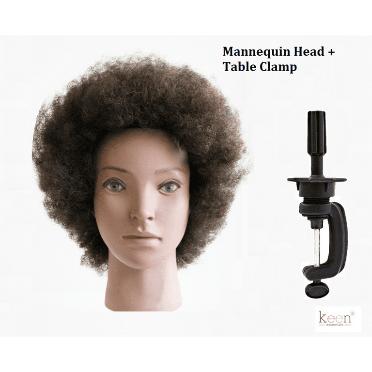 Afro curly Mannequin Head with Human Hair African American