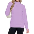 thumbnail image 1 of TARAINYA Women Mock Neck Pullover Sweatshirt Long Sleeve with Thumb Holes Casual Oversized Tops, 1 of 7