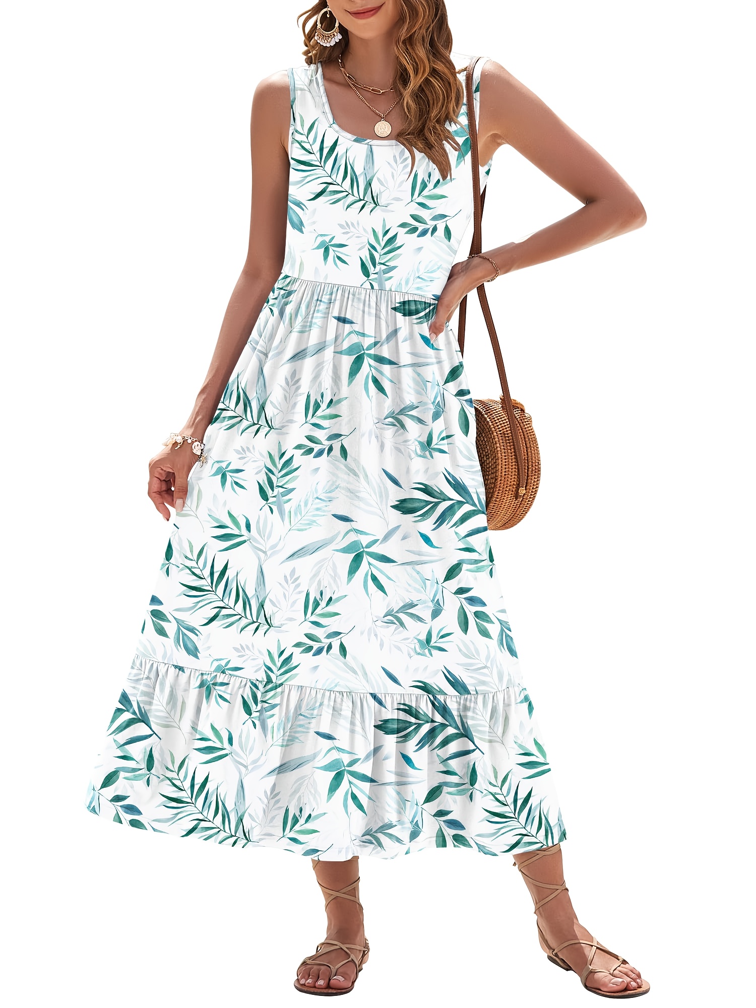 Sunshine Cotton Tiered Sleeveless Maxi Dress