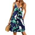 thumbnail image 1 of TARAINYA Summer Dresses for Women Casual V Neck Sleeveless Sundresses Floral Beach Short Dress with Pockets, 1 of 8