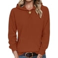 thumbnail image 1 of TARAINYA Women Hoodie Pullover Long Sleeve Casual Hooded Sweatshirt with Pocket Fall Winter Tops, 1 of 8