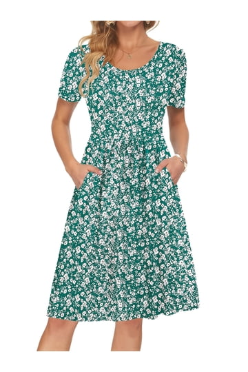 Green and White Dresses for Women and Girls