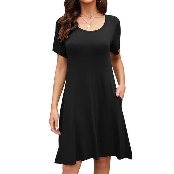 TARAINYA Summer Dresses for Women Trendy Mini Swing Dress Casual Beach Sundress with Pockets