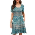 thumbnail image 1 of TARAINYA Summer Dresses for Women Trendy Mini Swing Dress Casual Beach Sundress with Pockets, 1 of 6