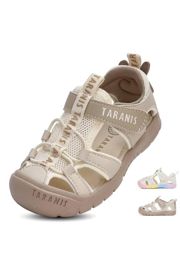 Toddler Sandals for Boys Girls, Closed-Toe, Wide Toe, Size 5.5-9.5