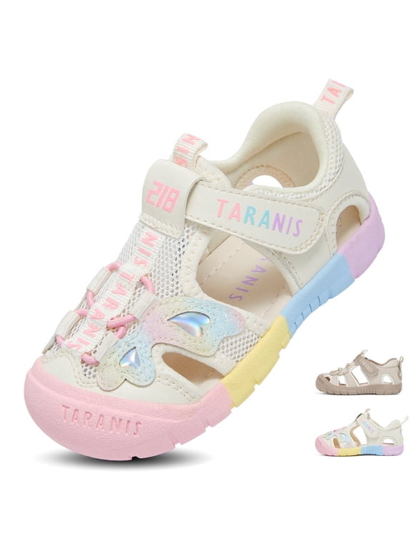 Toddler Sandals for Boys and Girls, Wide Toe Box, Closed Toe, Mesh Upper