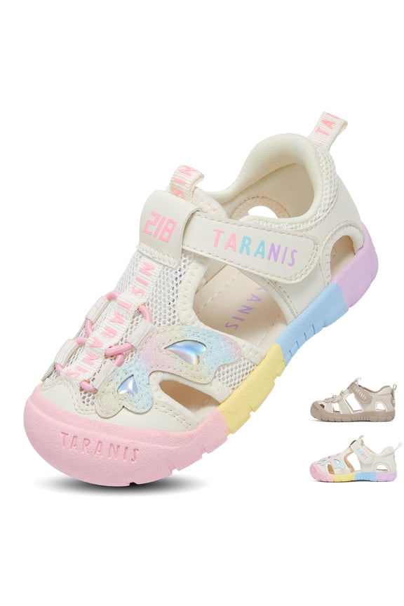 Toddler Sandals for Boys Girls, Closed-Toe, Wide Toe, Size 5.5-9.5