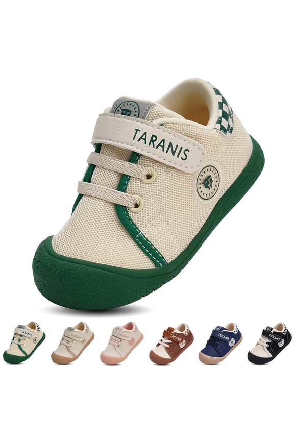 Toddler Baby Boys Girls Barefoot Sneakers with Wide Toe Box, Lightweight Non-Slip First Walking Shoes