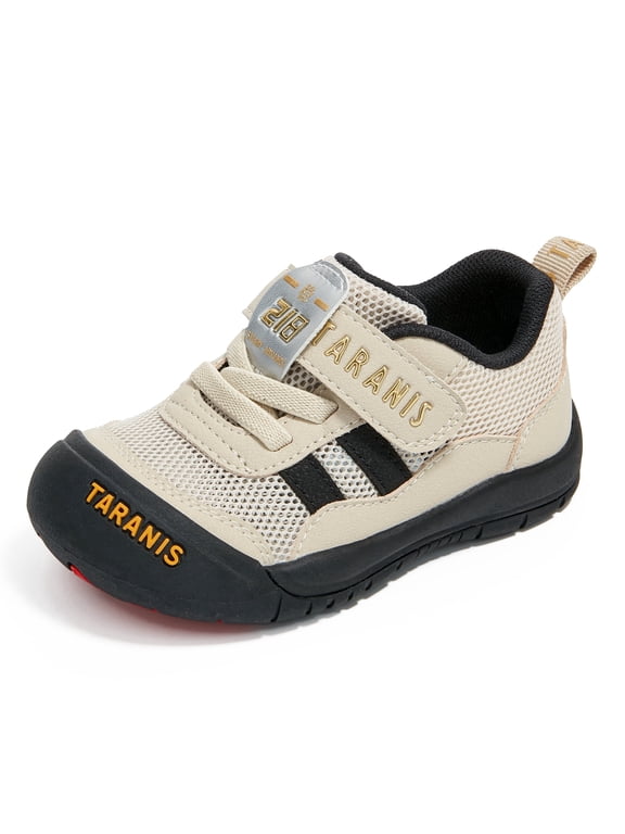 Toddler Boys Girls Shoes, Breathable Mesh Non-Slip Sneakers, Closed Toe Baby First Walker Shoes , Apricot