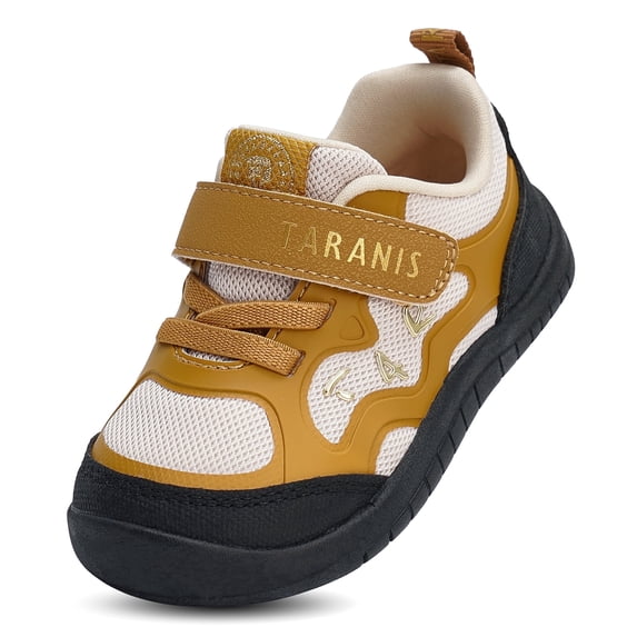 TARANIS Wide Toe Toddler Shoes for Boys Girls, Closed Toe Sneakers with Flexible Design