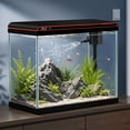 thumbnail image 1 of TARARIUM 20 Gallon Glass Fish Tank with Self-Cleaning Water Pump, 3-Color LED Light and Water Temperature Detection, Desktop Aquarium for Betta Goldfish Shrimp Kids Room, 1 of 7