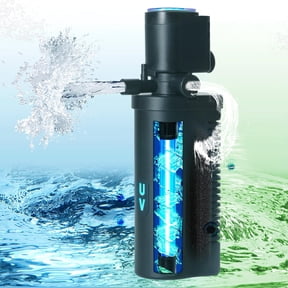 TARARIUM Small Aquarium Filter U-V for 10-45 Gallon Tank, 158GPH Fish Tank Filters
