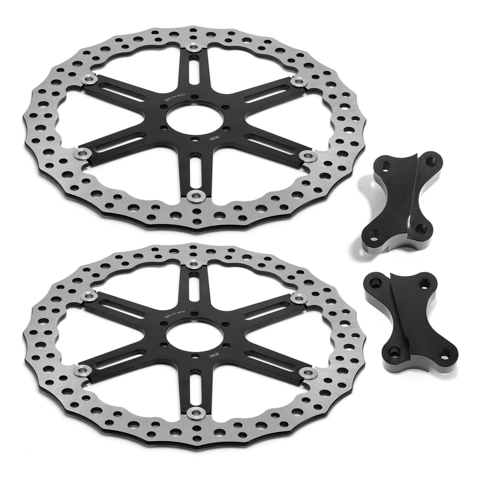 TARAZON 2x Oversize Front Brake Rotors & Adapters for VICTORY Vision Tour Cross Roads Magnum Hard Ball Hammer S
