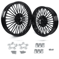 thumbnail image 1 of TARAZON Fat Spoke Aluminum 21x3.5 16x3.5 ATV Wheels 36 Black for Harley Touring Bagger 1984-2008, 1 of 5