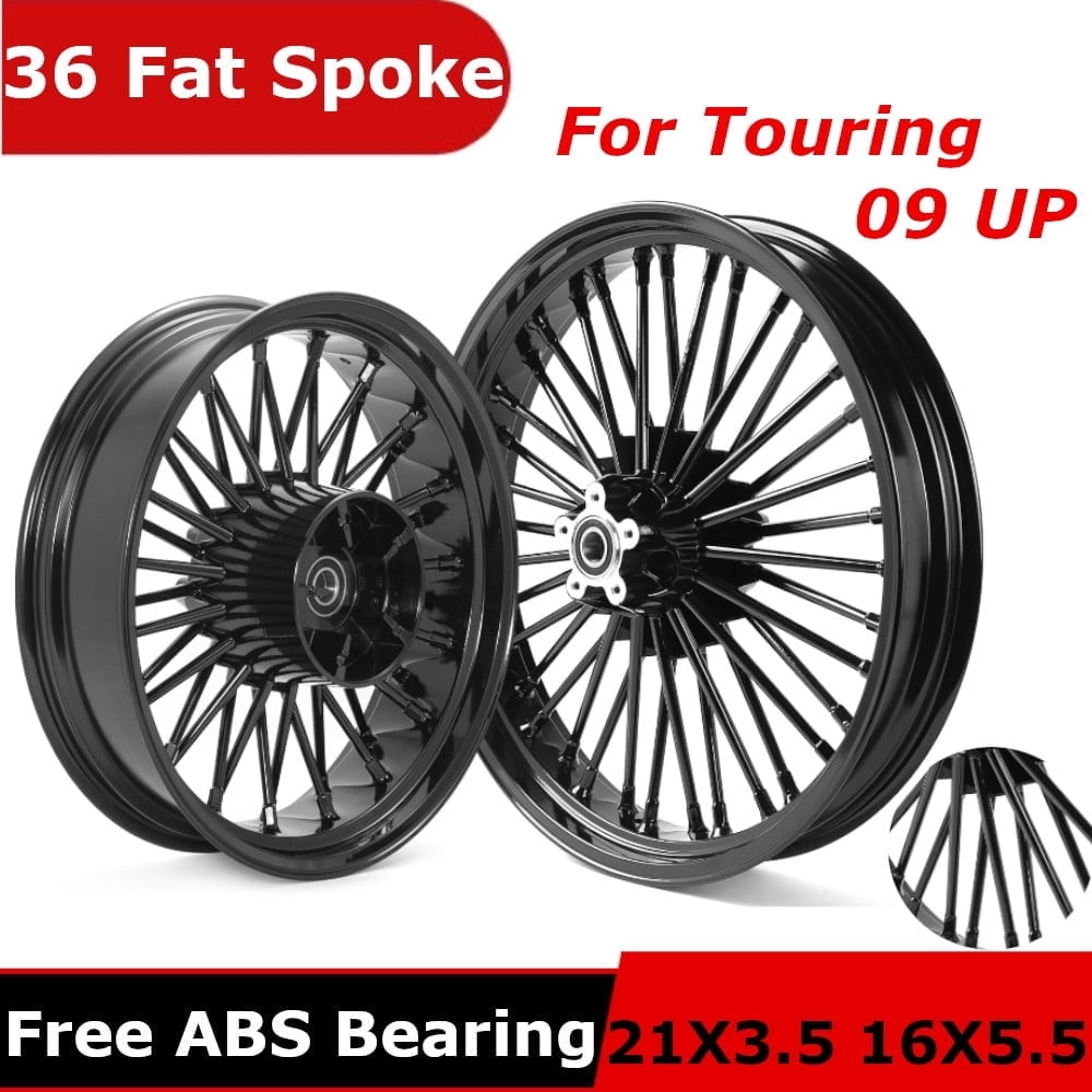 Harley Touring Bagger 2009-2021 Fat Spoke Tubeless Wheels Rims 21x3.5 ...