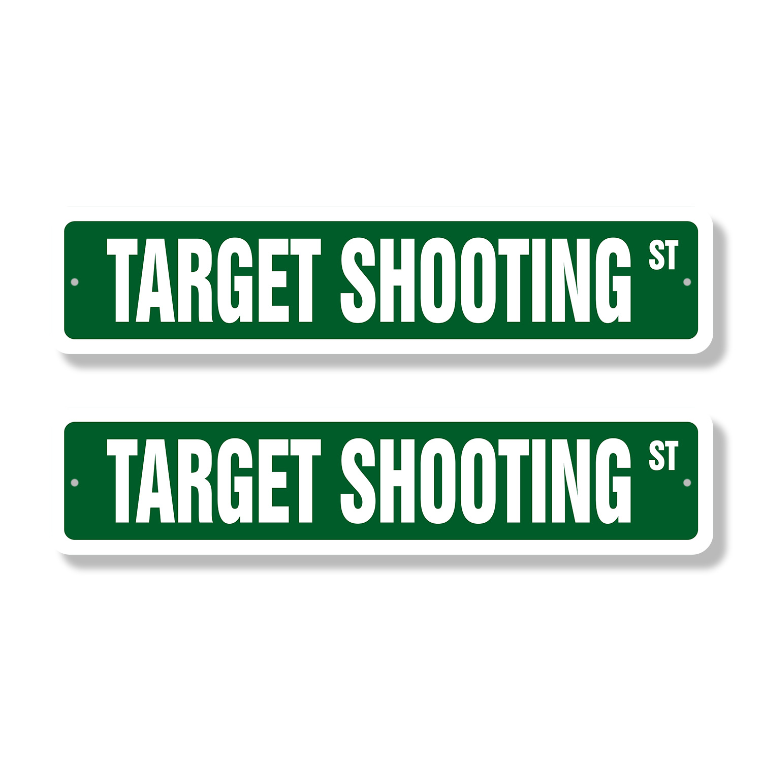 TARGET SHOOTING Classic Street Sign (2 Pack) arrows guns rifles range ...