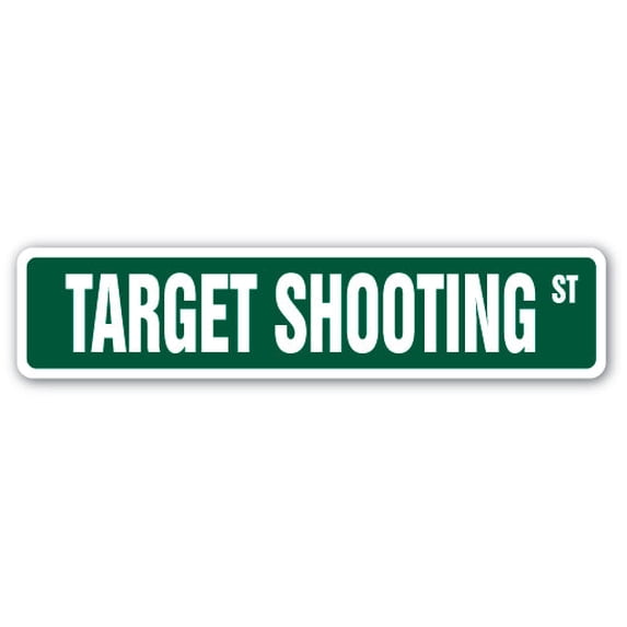 TARGET SHOOTING Street Sign arrows guns rifles range bb | Indoor/Outdoor | 18" Wide