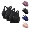 thumbnail image 1 of TARIENDY 3 Pack Plus Size Front Closure Longline Sports Bra for Full Figured Women Quick Dry Yoga Workout Bras High Impact Racerback Running Gym Bras Tops Black XL, 1 of 3