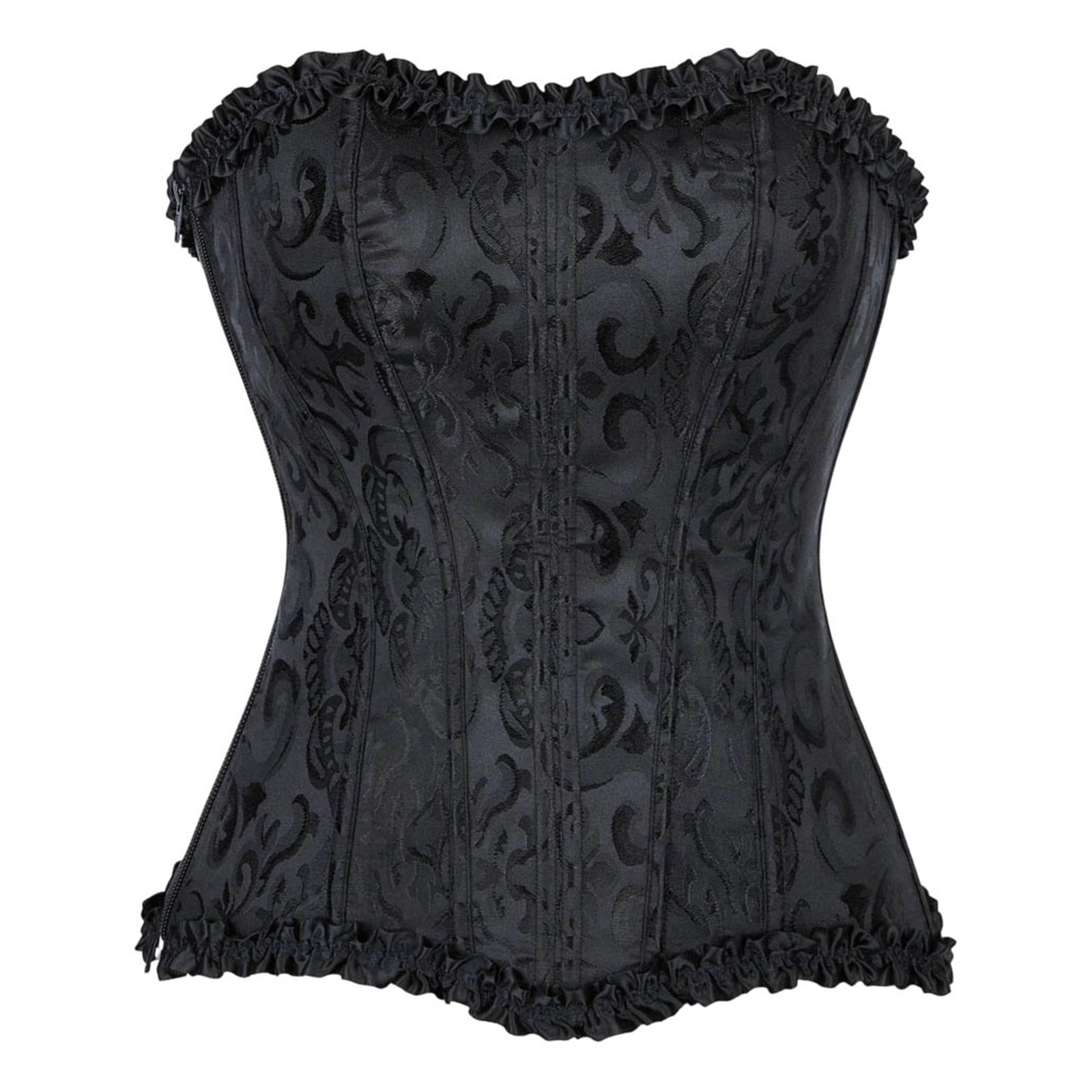 TARIENDY Corset Tops for Women Ruffle Vintage Waist Cincher