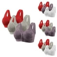 thumbnail image 1 of TARIENDY Front Closure Bra for Older Women Plus Size Push Up Bra for Large Breast Wide Straps Full Coverage Lace Bralette Wireless Everyday Bra Pack of 3 Purple XXXL, 1 of 4