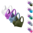thumbnail image 1 of TARIENDY Plus Size Sports Bra for Women Wireless Wide Straps Workout Bras Breathable Full Coverage Bralette Comfort Seamless Bralettes Everyday Bra Pack 4 Hot Pink XXL, 1 of 3
