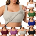 thumbnail image 1 of TARIENDY Plus Size Tank Tops for Women with Padded Lined U Neck Ribbed Basic Tanks Wide Straps Sleeveless Shirts with Built in Bra Blue XXXL, 1 of 10