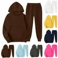 thumbnail image 1 of TARIENDY Solid Color Sweatsuits for Women 2 Piece Outfit Casual Long Sleeve Hoodies and High Waist Sweatpants Fall Winter Tracksuit with Pockets Yellow S, 1 of 8