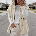 thumbnail image 1 of TARIENDY Warm Vests for Women Winter Fleece Jackets Sleeveless Stand Collar Button Down Outerwear Vest for Cold Weather Beige XL, 1 of 8