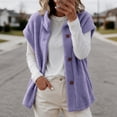 thumbnail image 1 of TARIENDY Warm Vests for Women Winter Fleece Jackets Sleeveless Stand Collar Button Down Outerwear Vest for Cold Weather Purple XXXL, 1 of 8