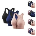 thumbnail image 1 of TARIENDY Women Plus Size Racerback Sports Bra Front Closure Bras for Older Women Large Bust Support Quick Dry Workout Bras 3 Pack Pink L, 1 of 3