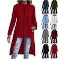 thumbnail image 1 of TARIENDY Women's Long Zip Up Hoodie High Low Hem Hooded Jackets Long Sleeve Casual Sweatshirt Coats Fashion Fall Sweatshirts Jacket Red L, 1 of 6