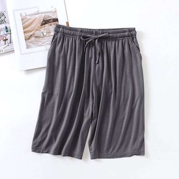 TARIENDY Women's Soft Sleep Pajamas Knee Length Modal Shorts Comfy Loose Basic Long Shorts Drawstring Elastic Waist Lounge Shorts XXL