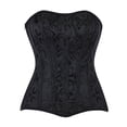 thumbnail image 1 of TARIENDY Womens Bustier Black Corset Top Princess Renaissance Bustiers Shapewear Lingerie Lace Up Waist Cincher Overbust Corsets with Zipper Black*7 L, 1 of 8