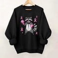 thumbnail image 1 of TARIENDY Womens Long Sleeve Sweatshirt Pink Ribbon Wings Graphic Pullover Tops Breast Cancer Awareness Fall Winter Sweatshirts Black*4 XL, 1 of 5