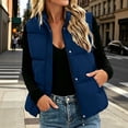 thumbnail image 1 of TARIENDY Womens Short Puffer Vest Lightweight Zip Up Stand Collar Vests Winter Jacket with Side Pockets Sleeveless Warm Quilted Outerwear Navy XXL, 1 of 8