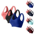 thumbnail image 1 of TARIENDY Womens Solid Wireless Sports Bra 3 Pack Plus Size Sports Bra for Large Bust High Impact Yoga Gym Bras Breathable Full Coverage Workout Bras Wine L, 1 of 3