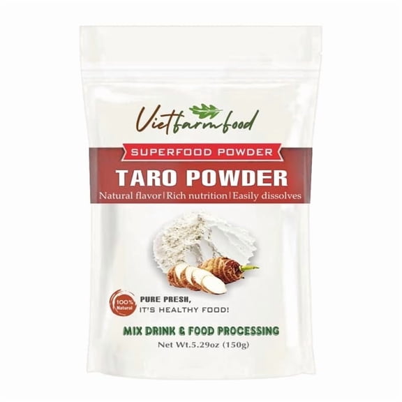 TARO POWDER 5.29 oz (150g) VIETFARMFOOD: Pure freeze-dried vegetable powder, made from real vegetables with no added sugar - Perfect for daily nutrition to keep your body full of vitality