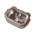 thumbnail image 1 of TAROFIIH Cute Bear-Shaped 304 Stainless Steel Lunch Box – Double-Compartment, Airtight, Portable Lunch Box – Lunch Box – Outdoor Snack and Fruit Compartment Lunch Box, 1 of 5