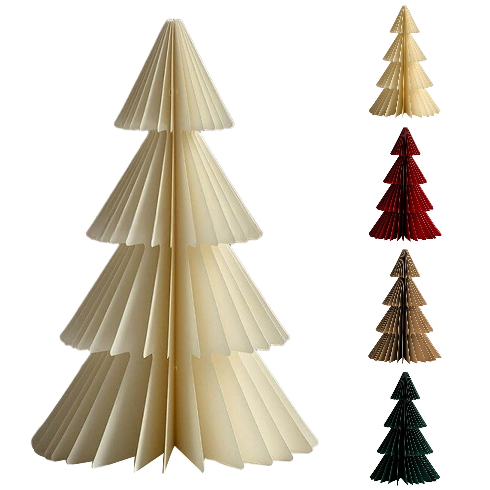 TAROFIIH Layered Paper Christmas Tree with Pleated Design for Holiday ...