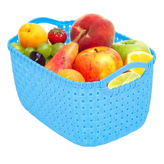 TAROFISH 1-Piece Laundry Basket Set Ergonomic Handle - Rectangular Plastic Laundry Bucket Ideal for Home Use and Laundry Storage,Sky Blue,21X14X11CM