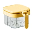 thumbnail image 1 of TAROFISH 1 Transparent 4-Compartment Spice Box, Household Kitchen Spice Jar, Spice Container, Salt Shaker, Kitchen Cooking Utensil.,Yellow,One Size, 1 of 7