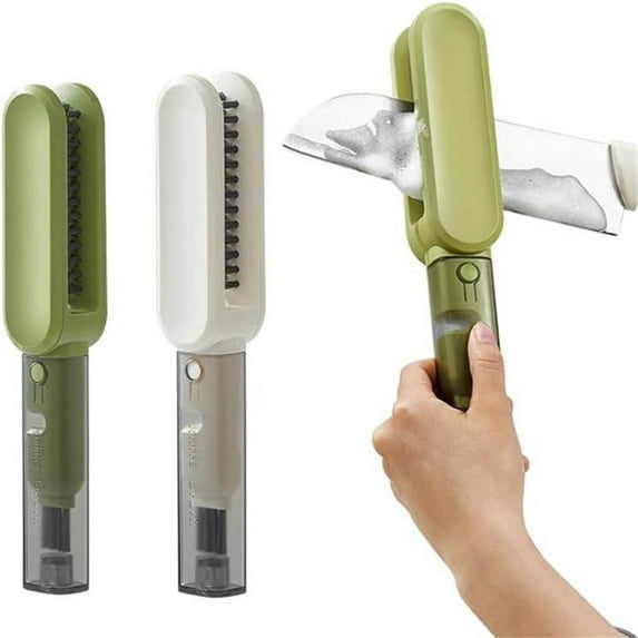 TAROFISH 2-in-1 Knife Cleaning Brush with Sharpener 9.64 Inch Long Handle Kitchen Tool for Safe Knife Care and Utensil Cleaning 2025,2,2PC Multicoloured