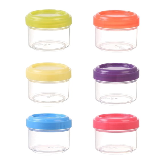 TAROFISH 35 Ml Small Food Container with Lid, 4-Piece Set, 1 Cup Capacity Reusable Food Container with Screw Cap, Suitable for Preparing Small Portions of Food.6pc